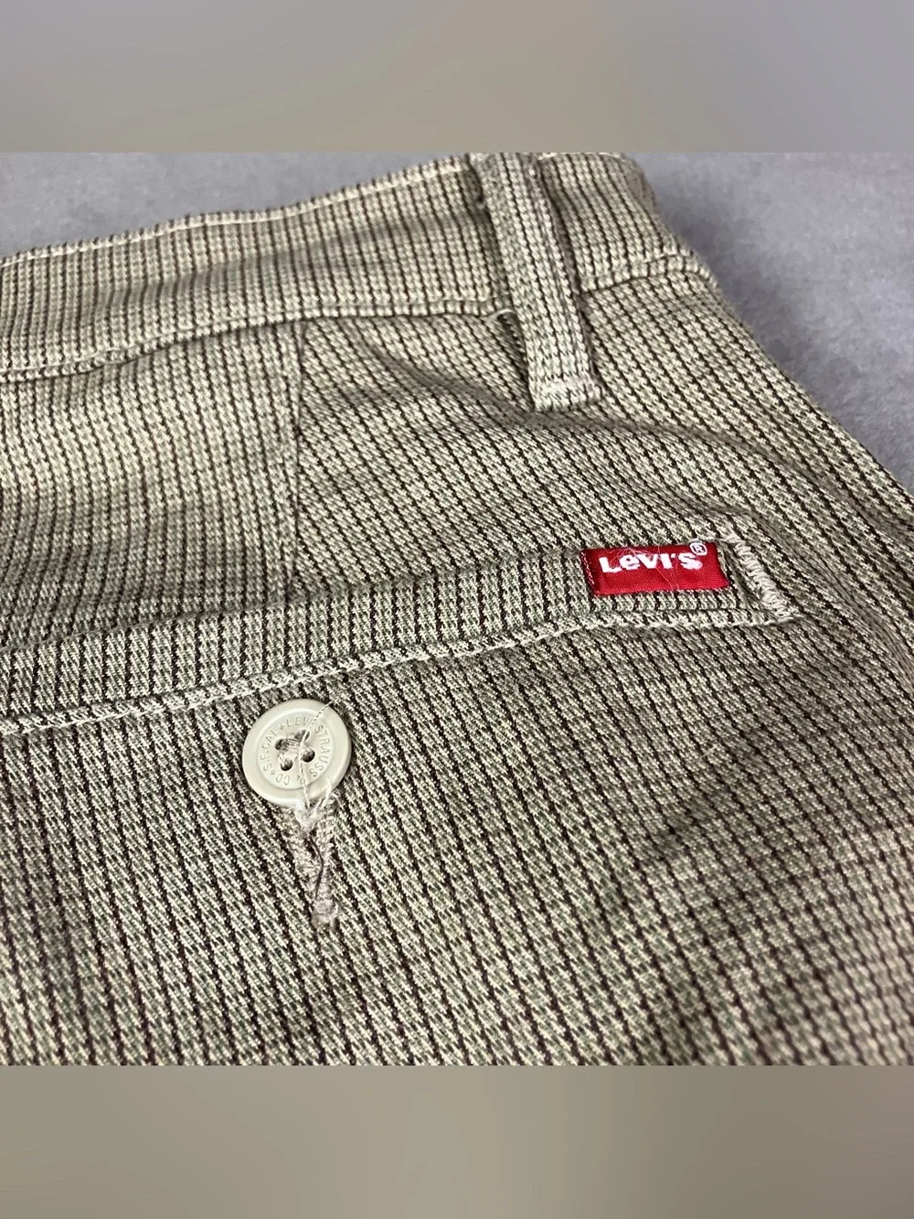 Levis XX Chino Pants Men’s Size 32x34 Standard Taper Houndstooth Brown / Tan